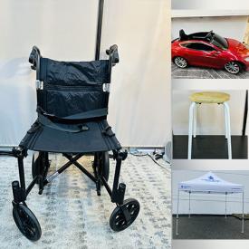 MaxSold Auction: This online auction includes Sony speakers, carts, Bissell vacuum, dining chairs, Honeywell fan, golf push cart, dehumidifier, shelving units, pop up tent, chests, hand truck, stackable stool, antique guitar, ride on car, beach wagon, mobility aids and more!